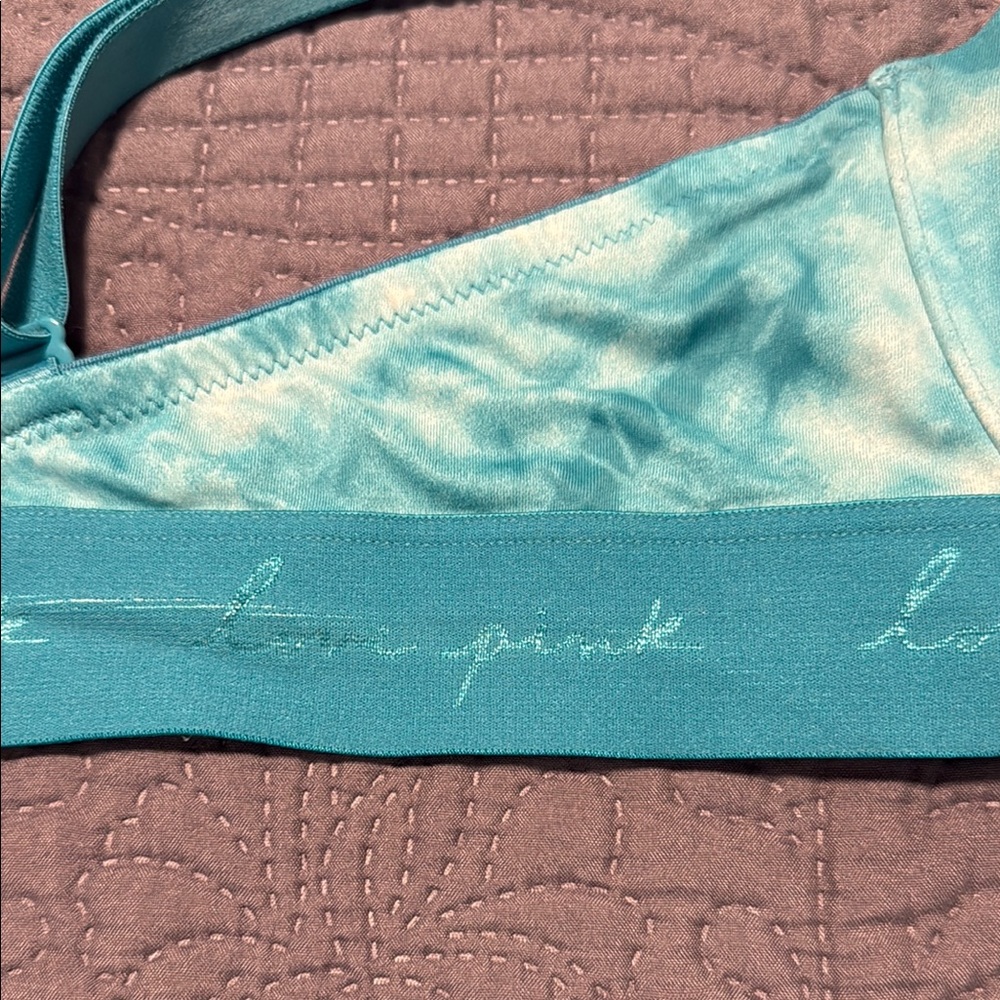 Like new Pink Victoria’s Secret 38DD Teal Tie Dyed Bra - Picture 4 of 6